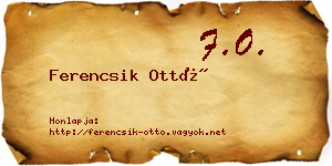 Ferencsik Ottó névjegykártya