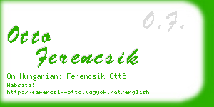 otto ferencsik business card